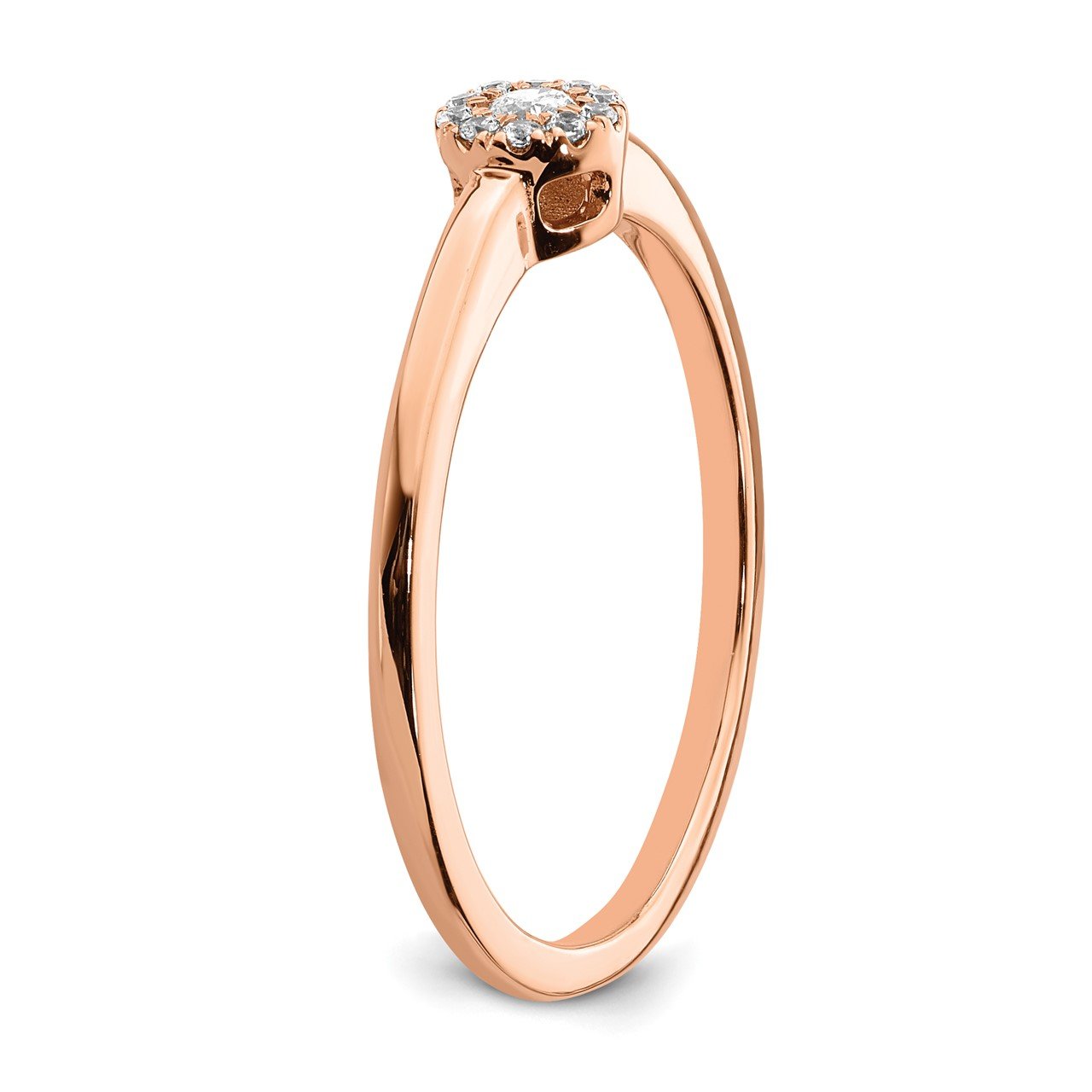 14k Rose Gold Diamond Promise Ring-5