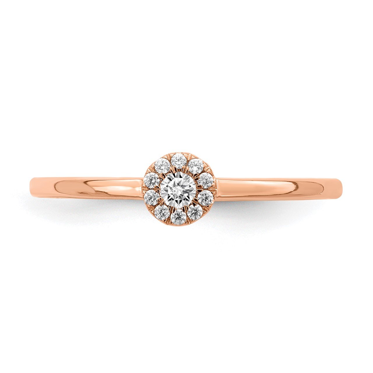 14k Rose Gold Diamond Promise Ring-3