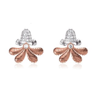 14K White / Rose Gold 0.446 Ct. Diamond Earrings