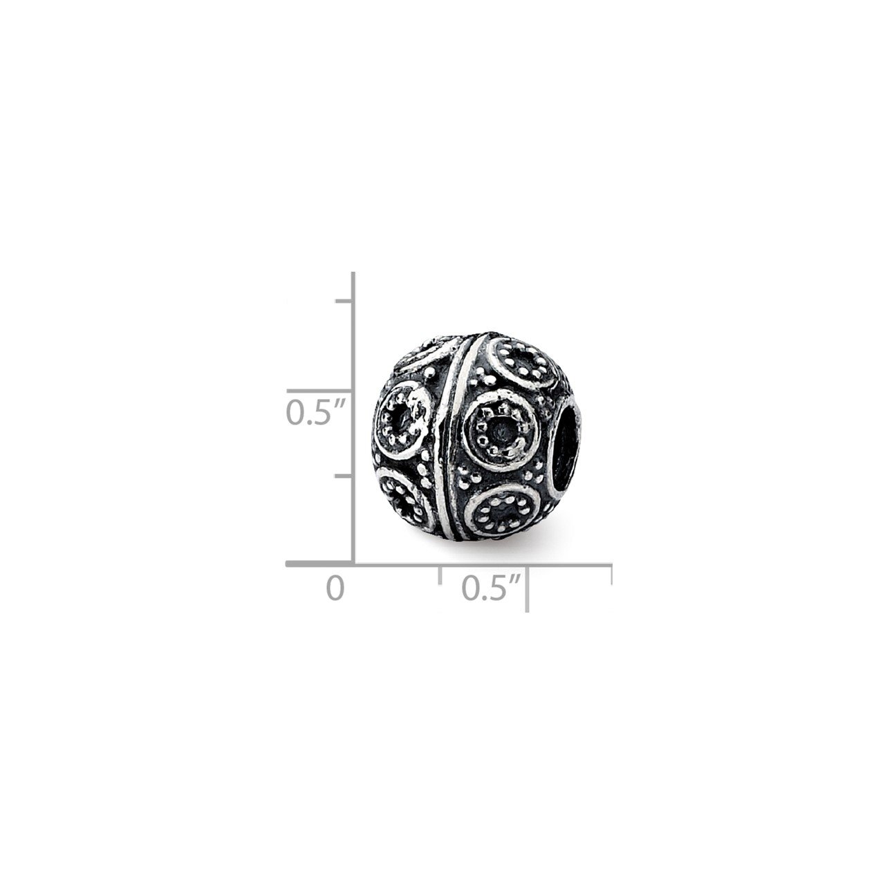 Sterling Silver Reflections Decorative Bali Bead-2