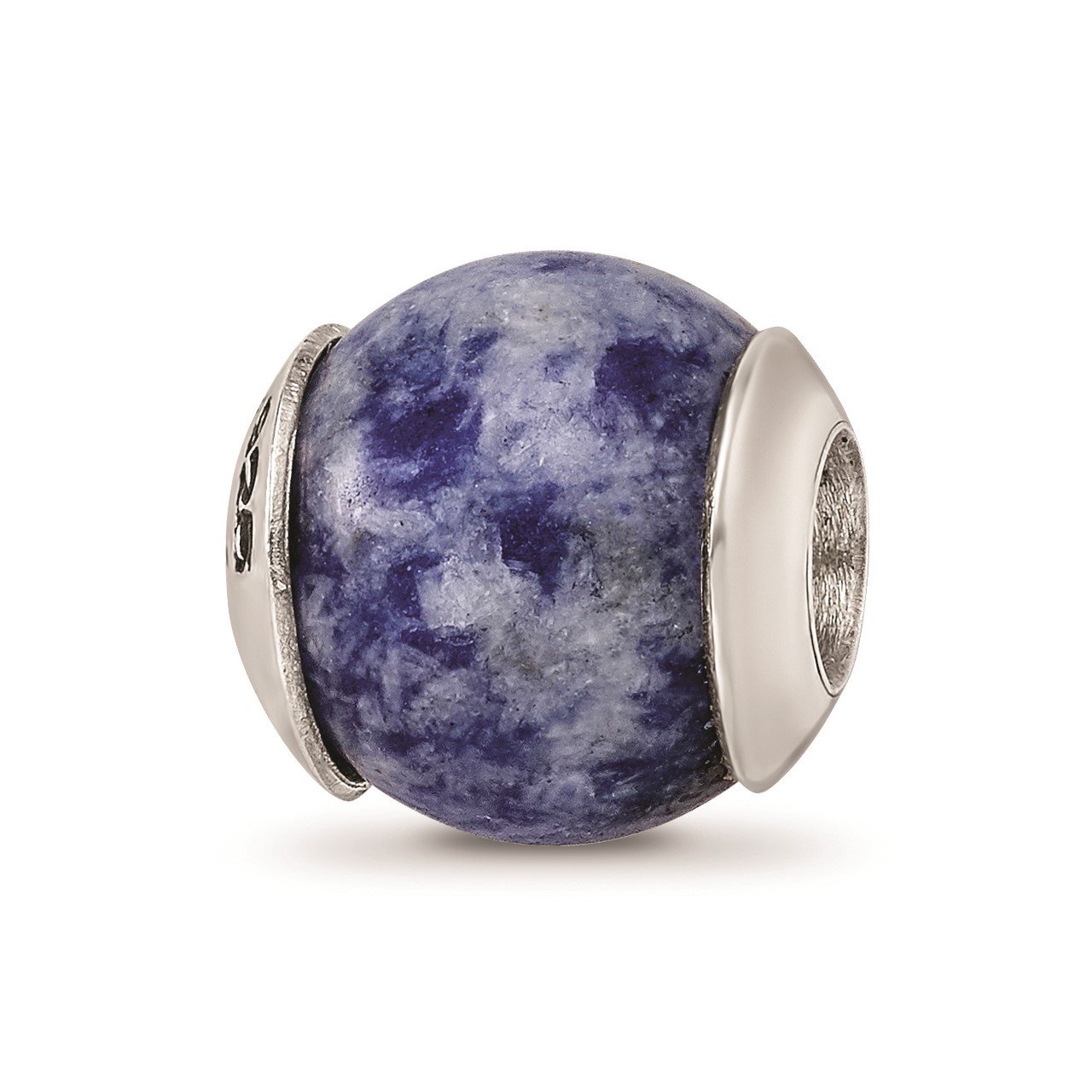 Sterling Silver Reflections Sodalite Stone Bead
