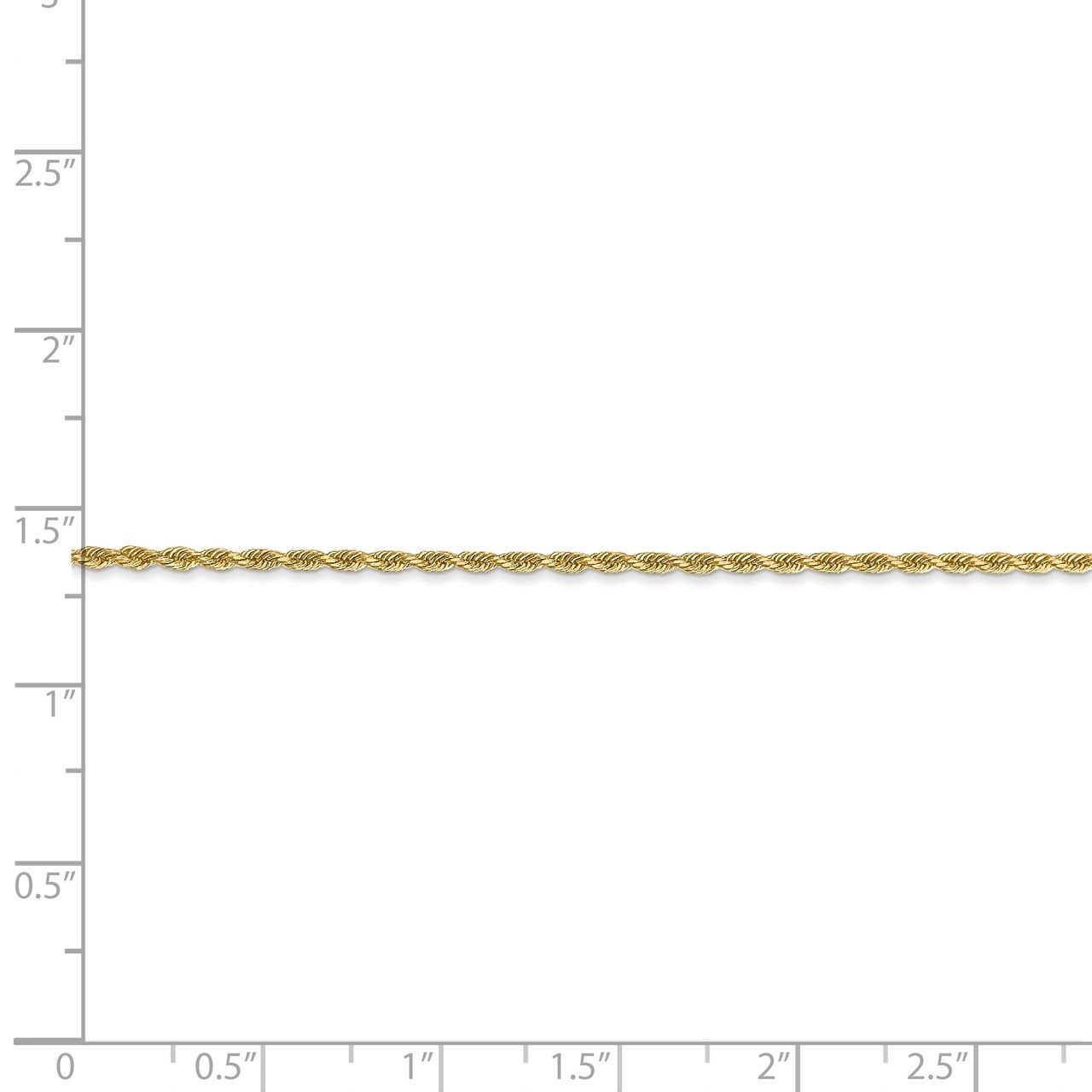 14k 1.50mm D/C Rope Chain Anklet-3