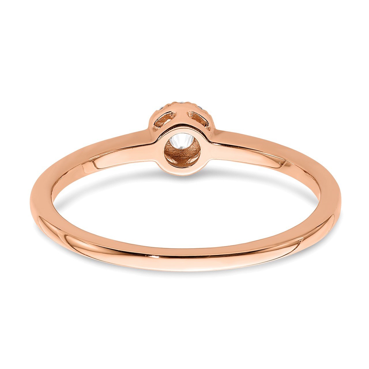 14k Rose Gold Diamond Promise Ring-4