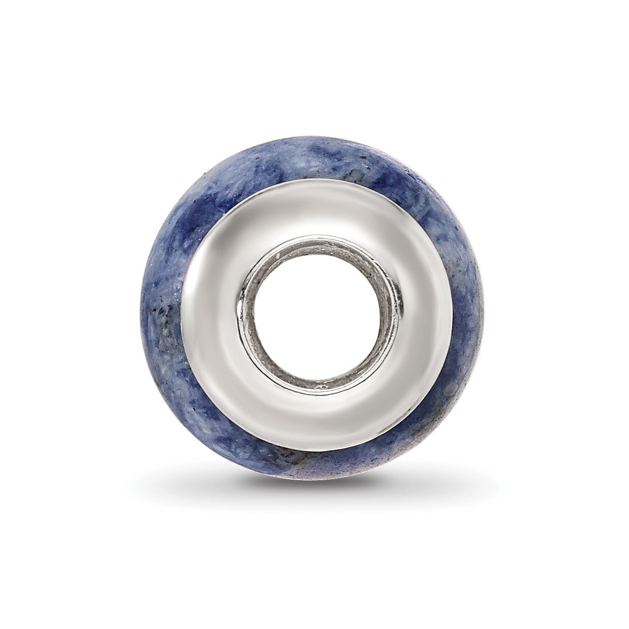 Sterling Silver Reflections Sodalite Stone Bead-1