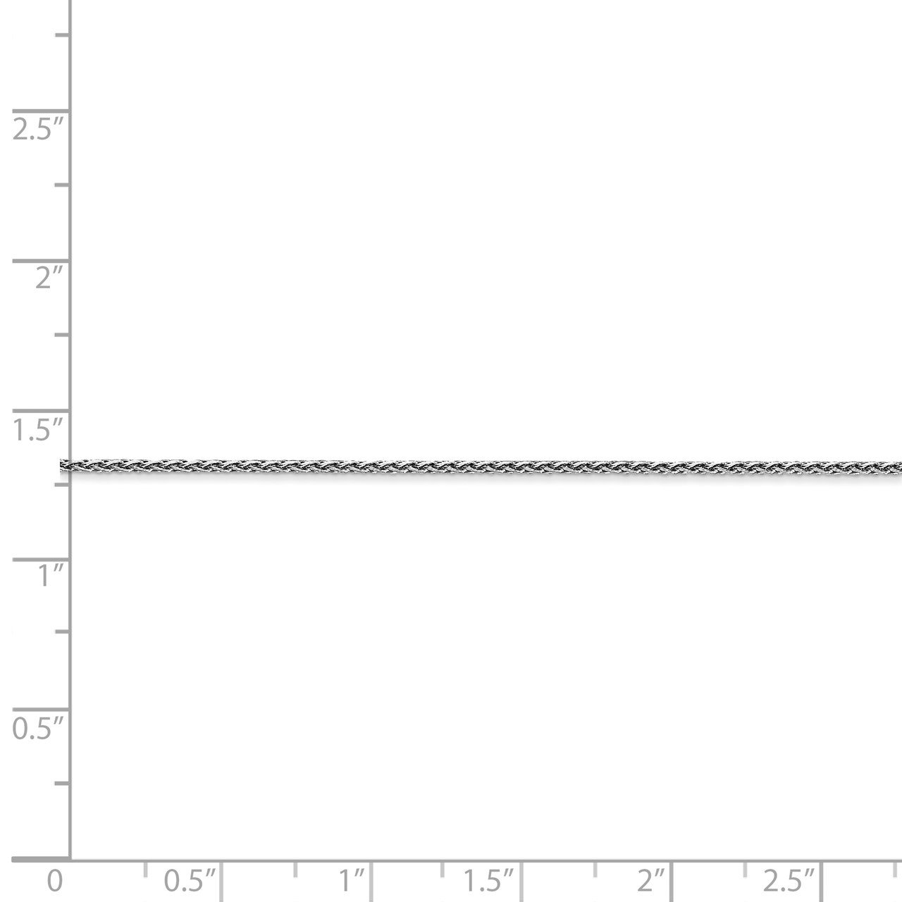 14K WG 1.0mm Parisian D/C Wheat Chain-3