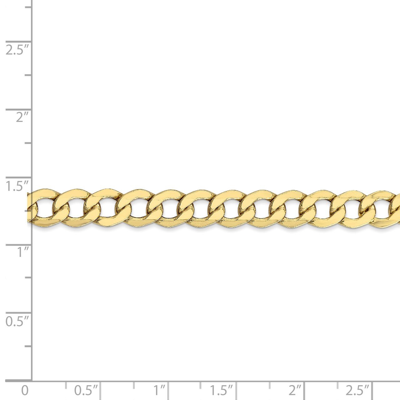 10k 7.0mm Semi-Solid Curb Link Chain-3