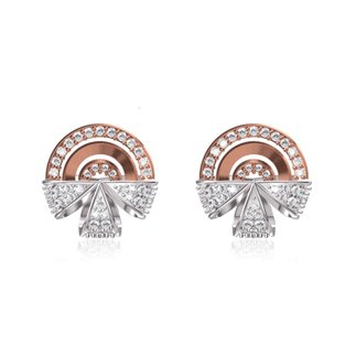 14 k Rose Gold Natural 0.638 ct Diamond Earrings Gift for Women Girls
