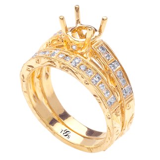 14K Yellow gold Engagement Ring