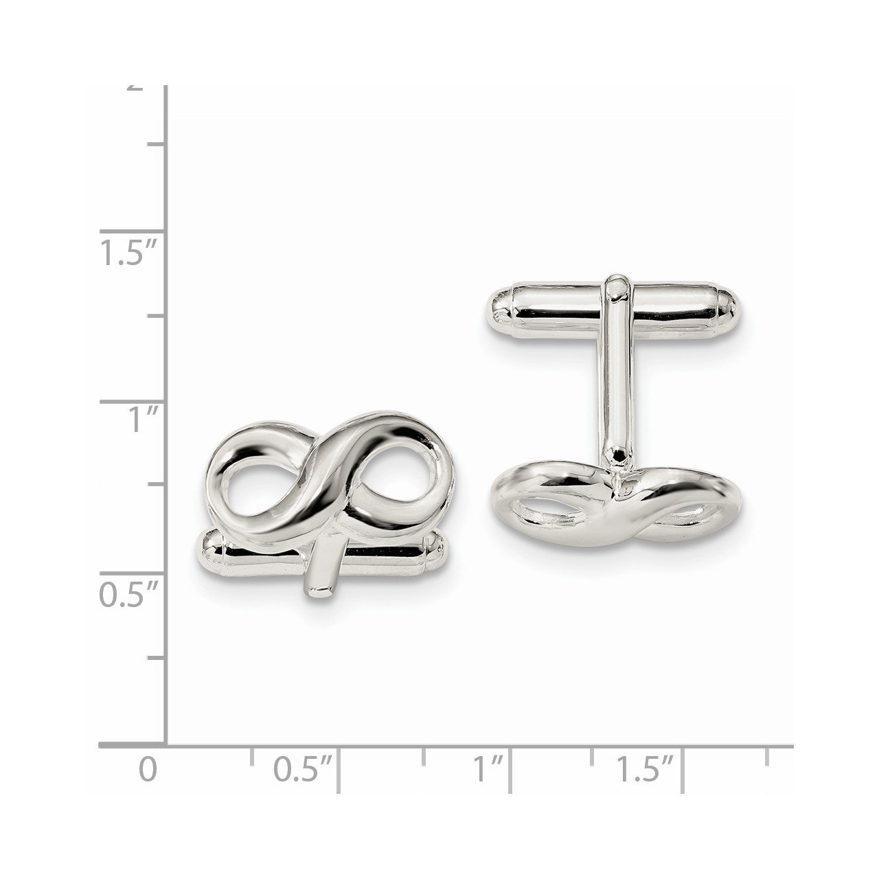 Sterling Silver Infinity Cuff Links-1