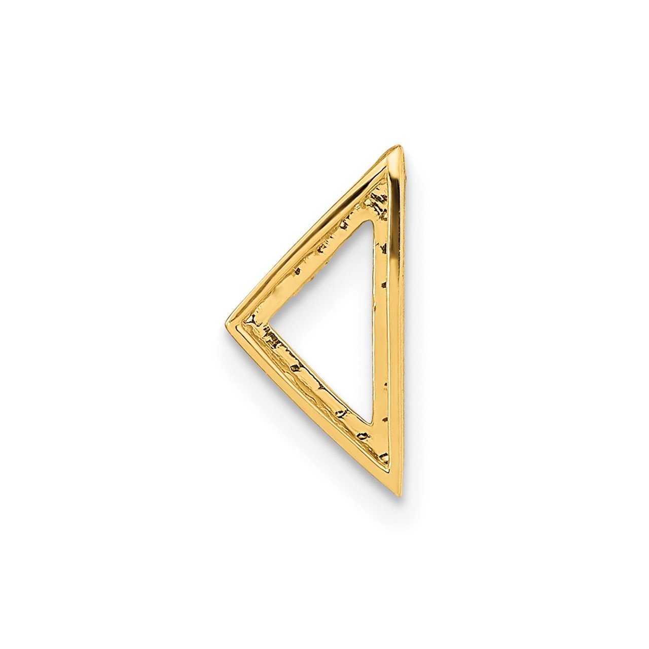 14k Polished Diamond Triangle Chain Slide-2