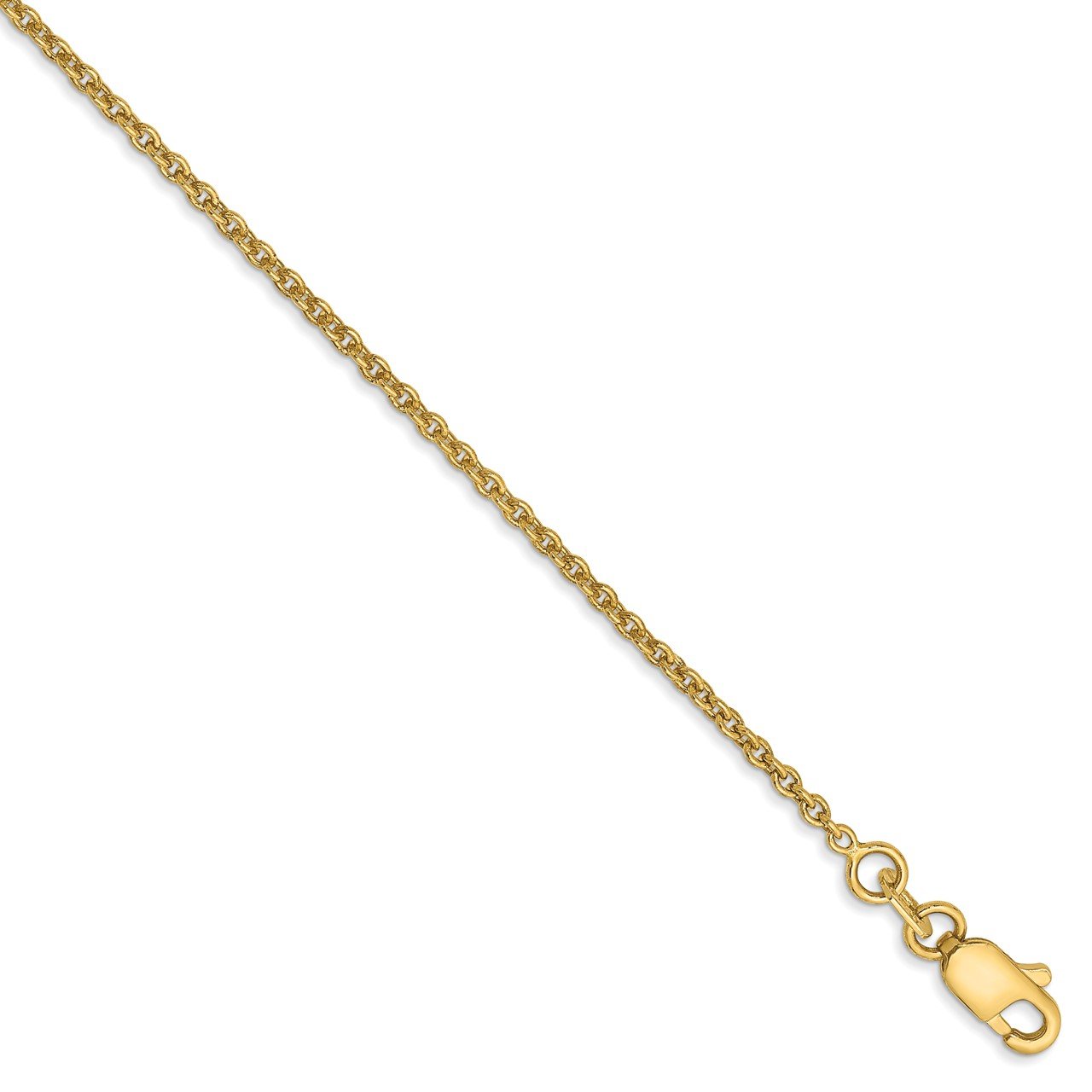 14k 1.25mm Spiga Chain Anklet | The Gold Store