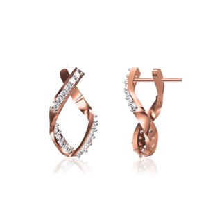 14k Rose Gold 1.12 ct. Diamond Earrings