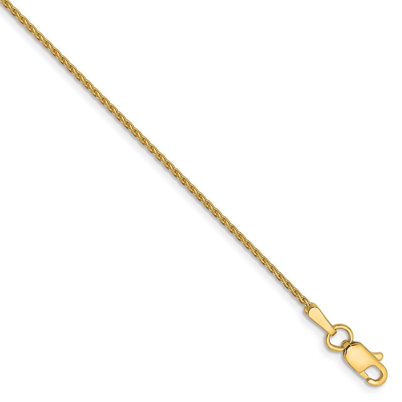 14K 1.0mm Parisian D/C Wheat Chain