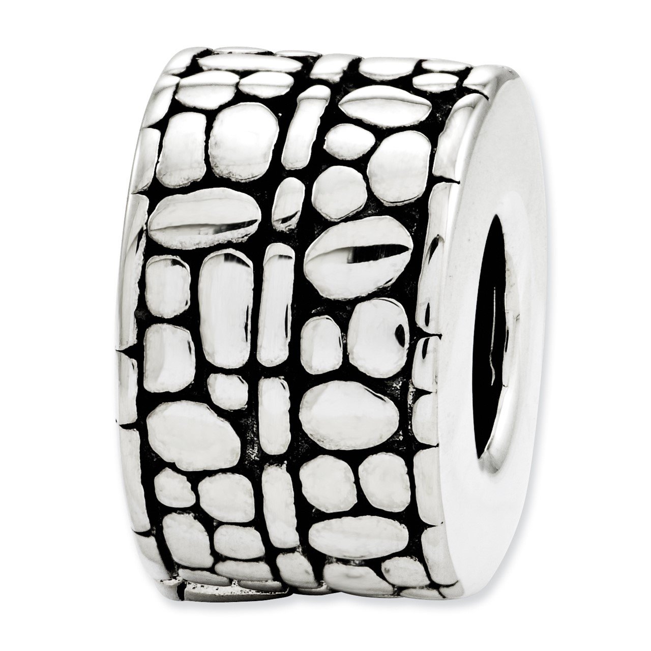 Sterling Silver Reflections Dots and Textured Bali Bead