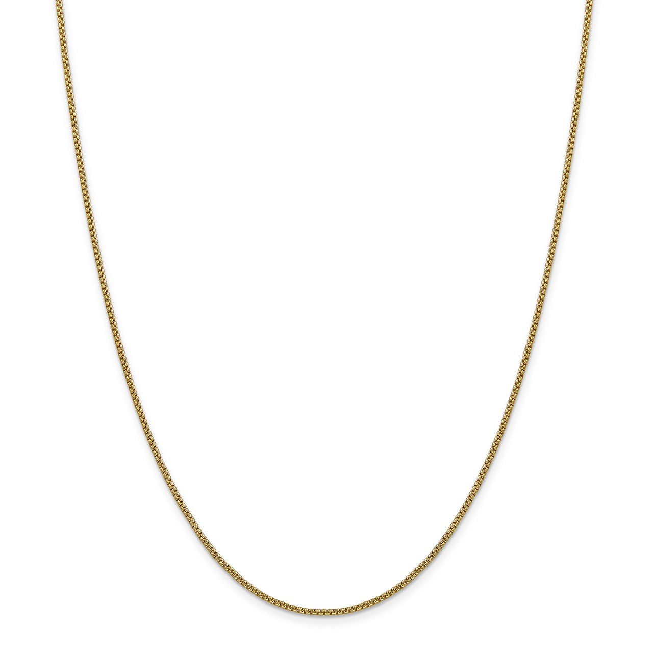 14k 1.5mm Semi-Solid Round Box Chain