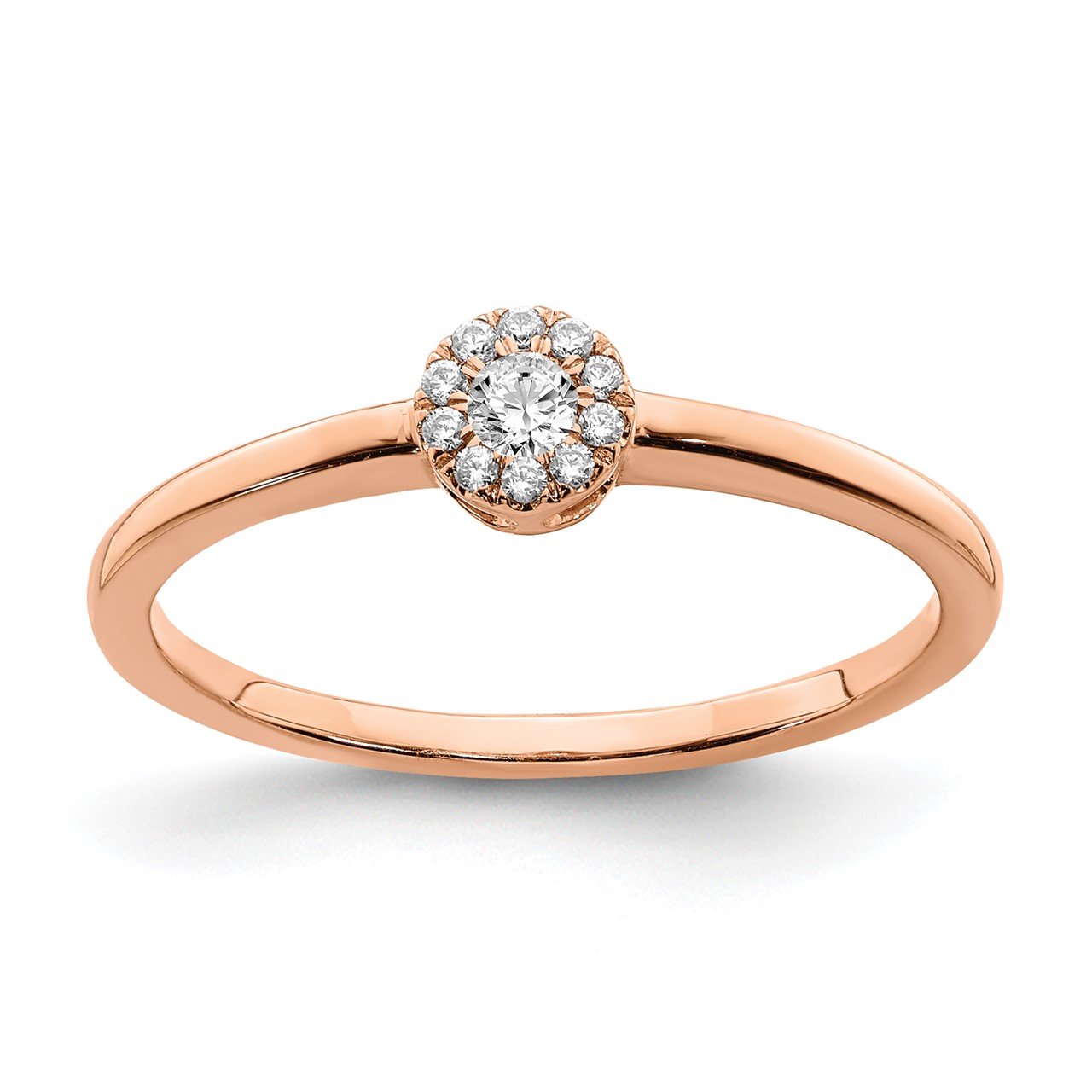 14k Rose Gold Diamond Promise Ring