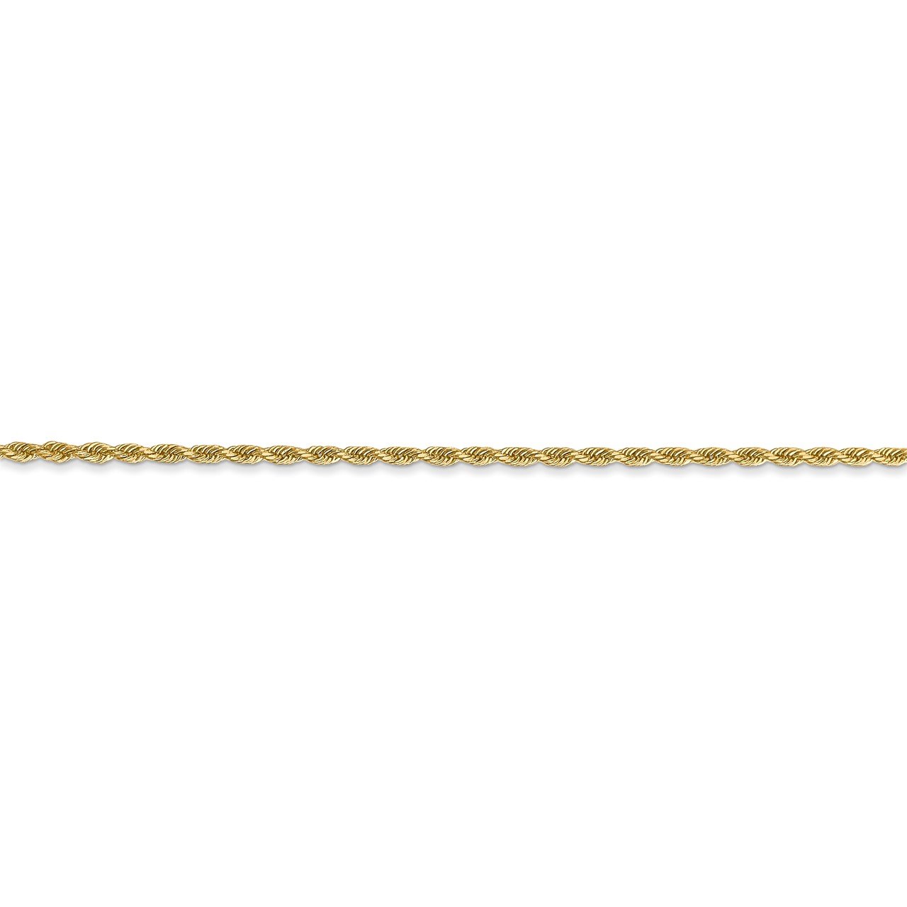 14k 1.50mm D/C Rope Chain Anklet-1