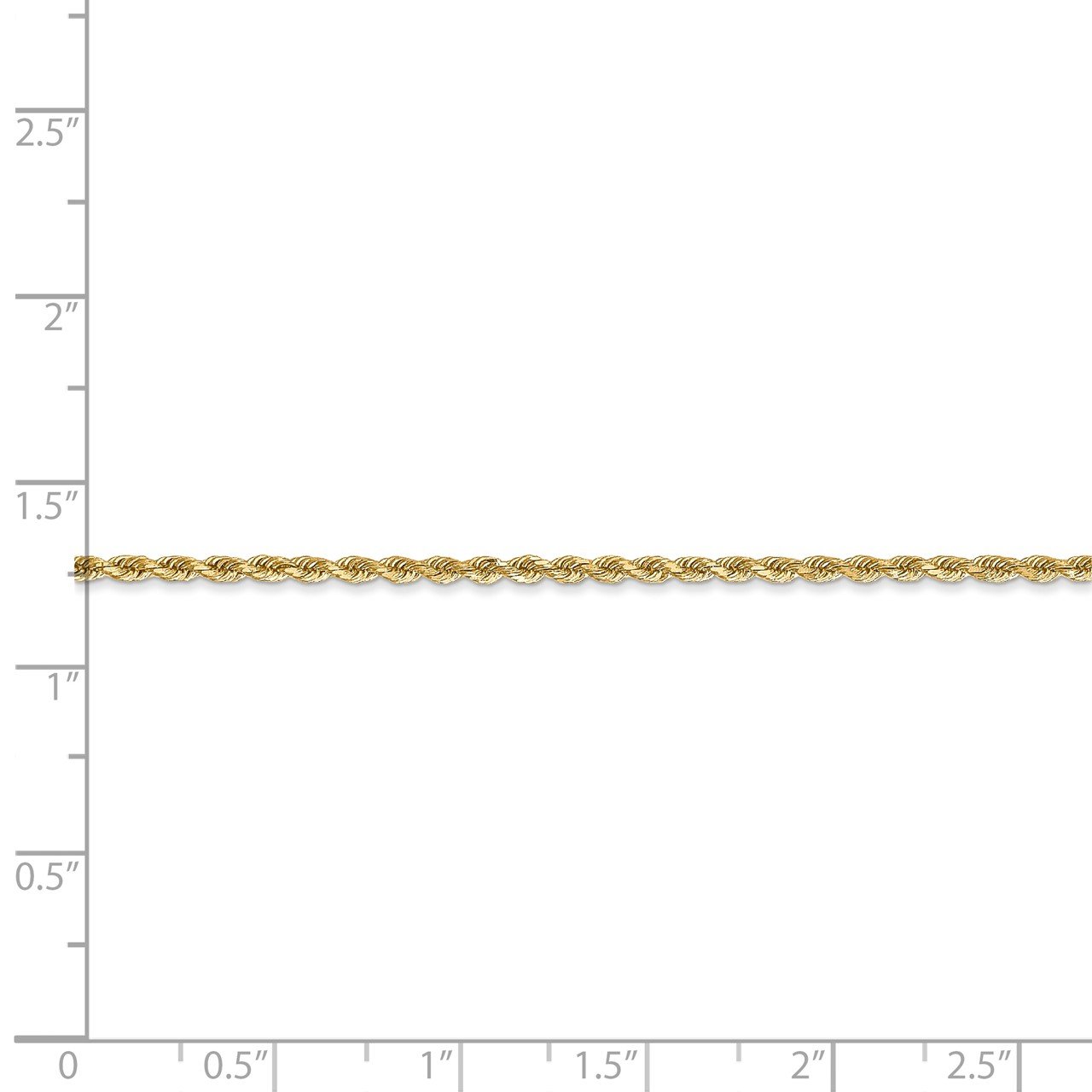 14k 1.75mm D/C Rope Chain Anklet-3