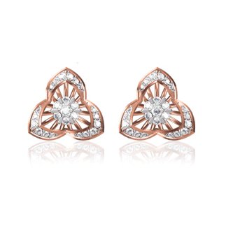 14k Rose Gold Natural 0.556 ct. Diamond Earrings