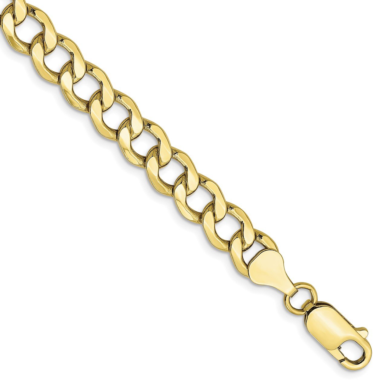 10k 7.0mm Semi-Solid Curb Link Chain