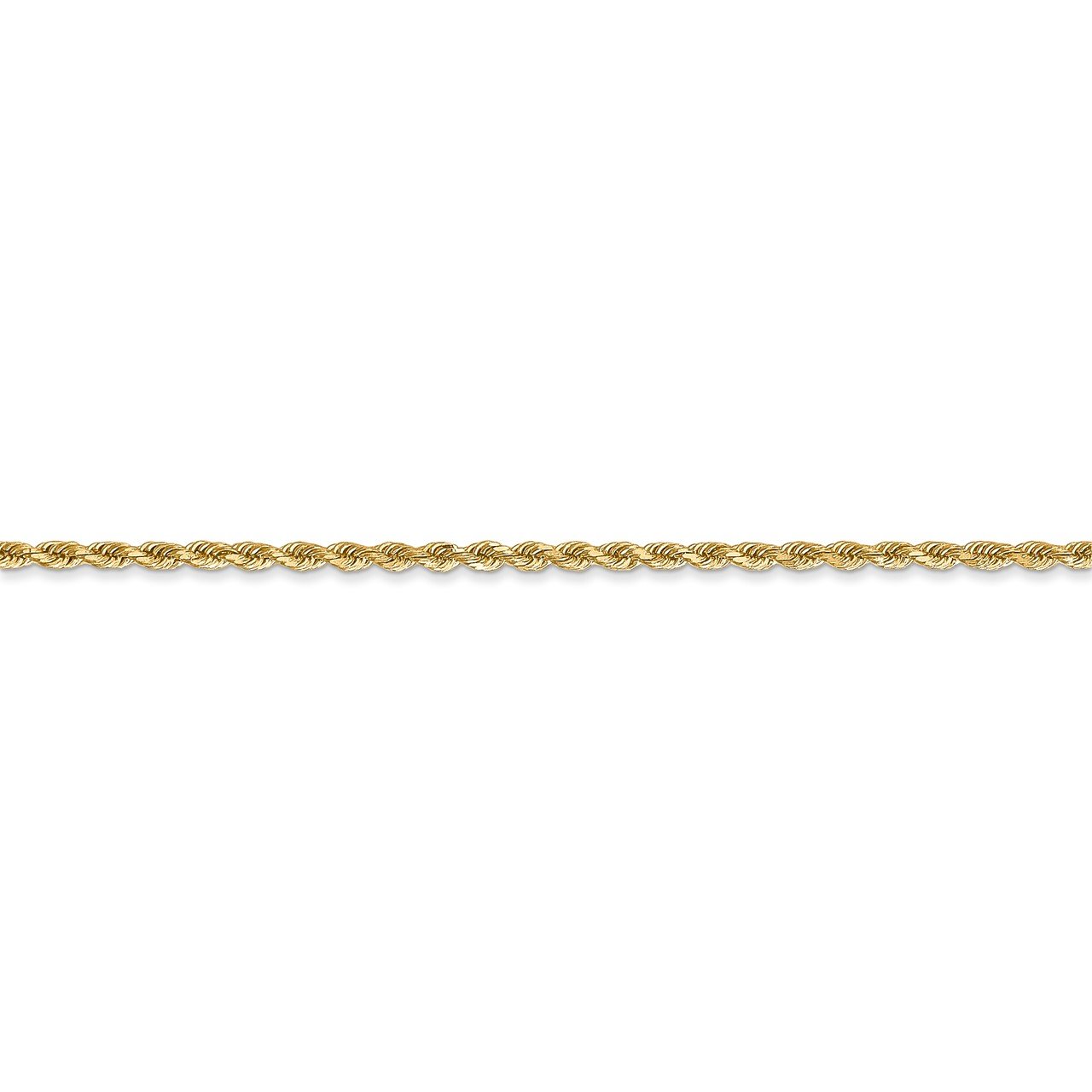 14k 1.75mm D/C Rope Chain Anklet-1