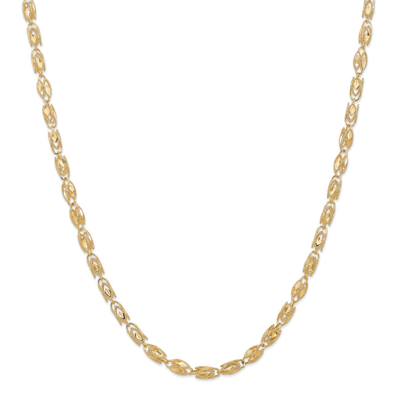 14k 4mm Marquise Rope Chain