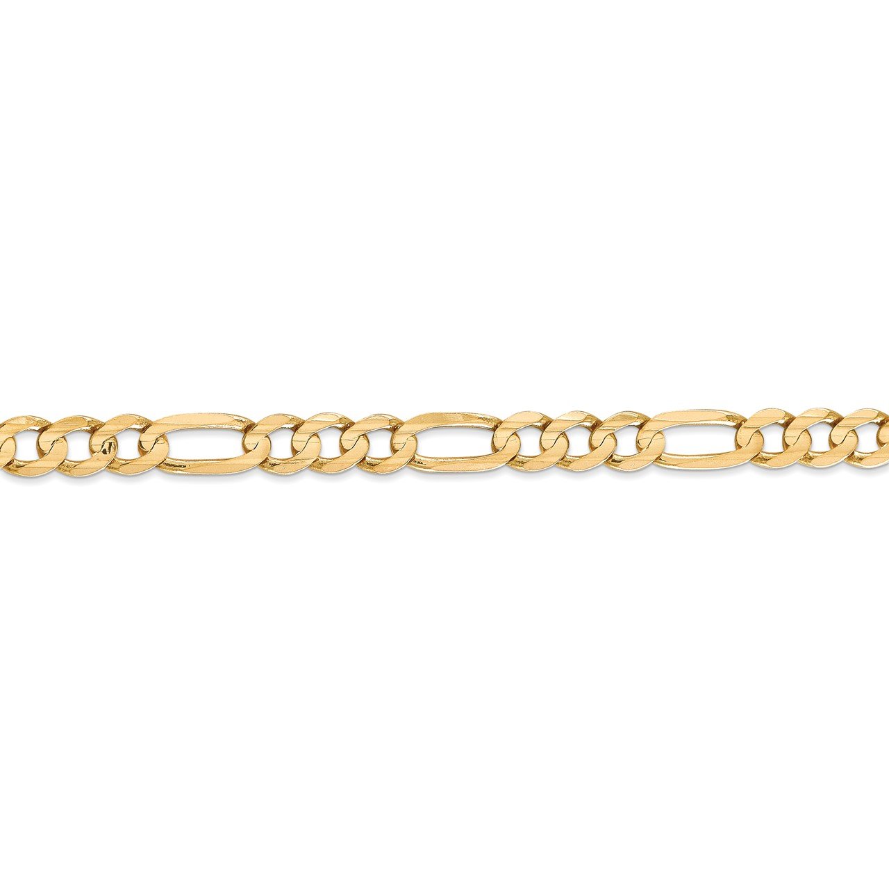14k 6mm Concave Open Figaro Chain-2