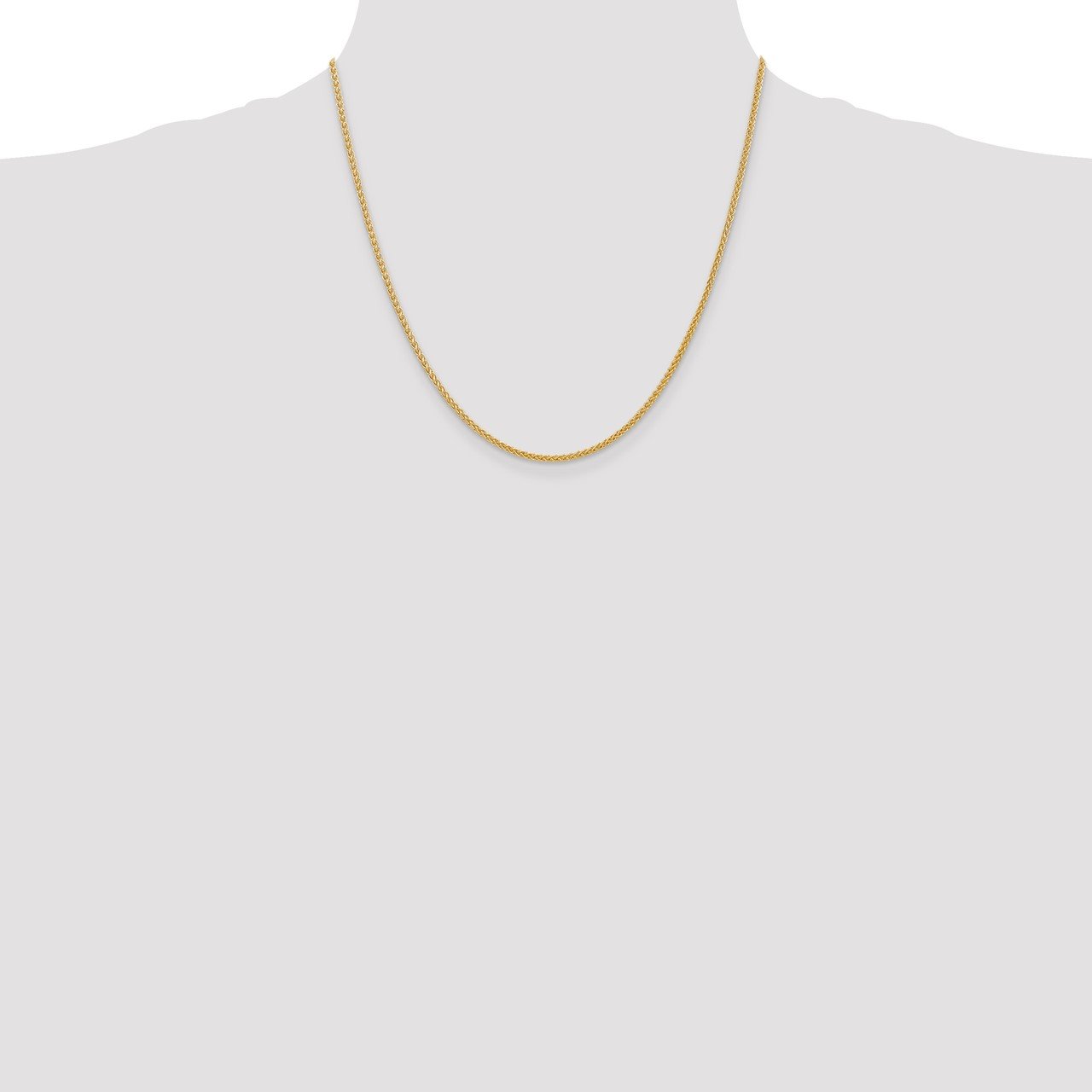 14k 2mm Semi-Solid Wheat Chain-1