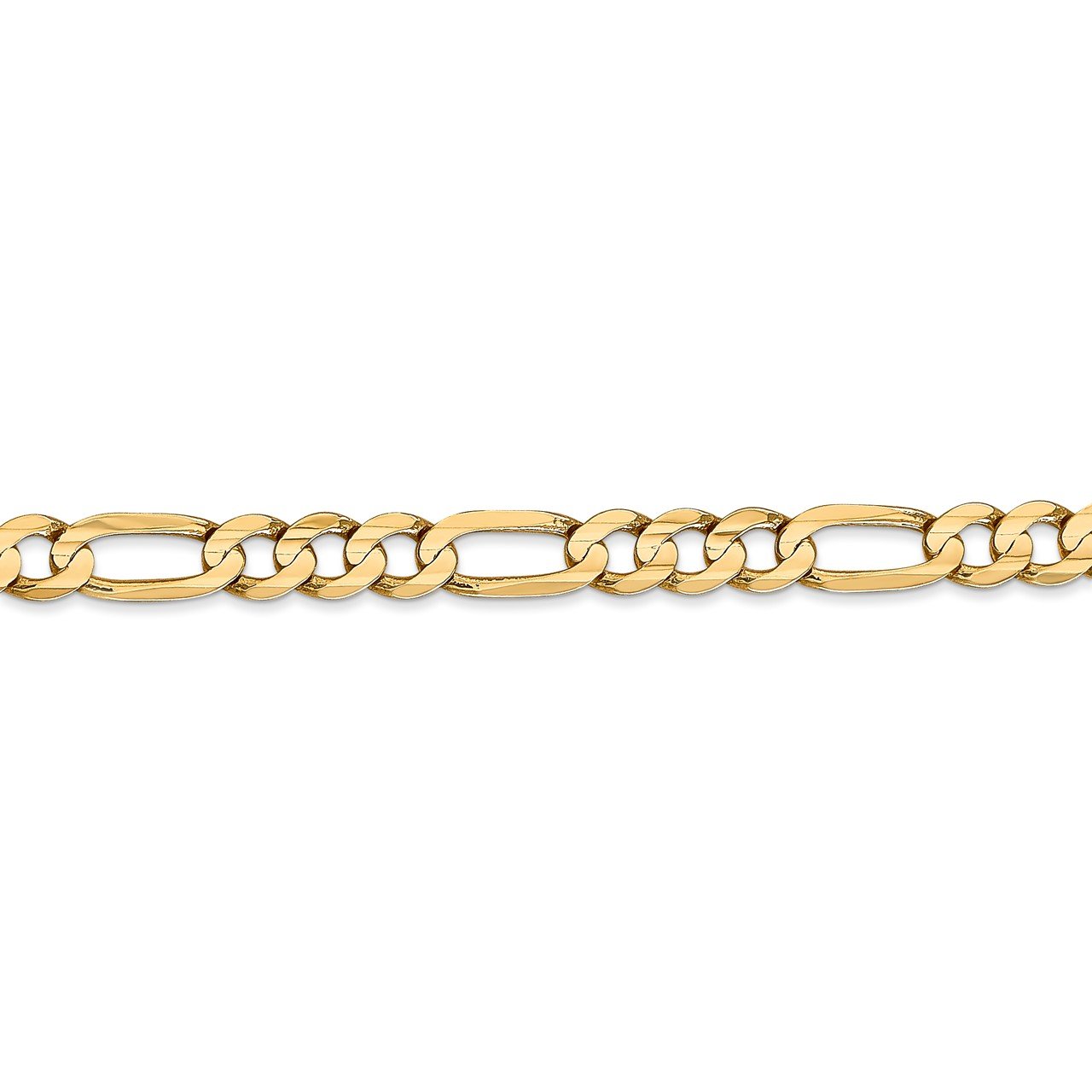 14k 5.5mm Concave Open Figaro Chain-2