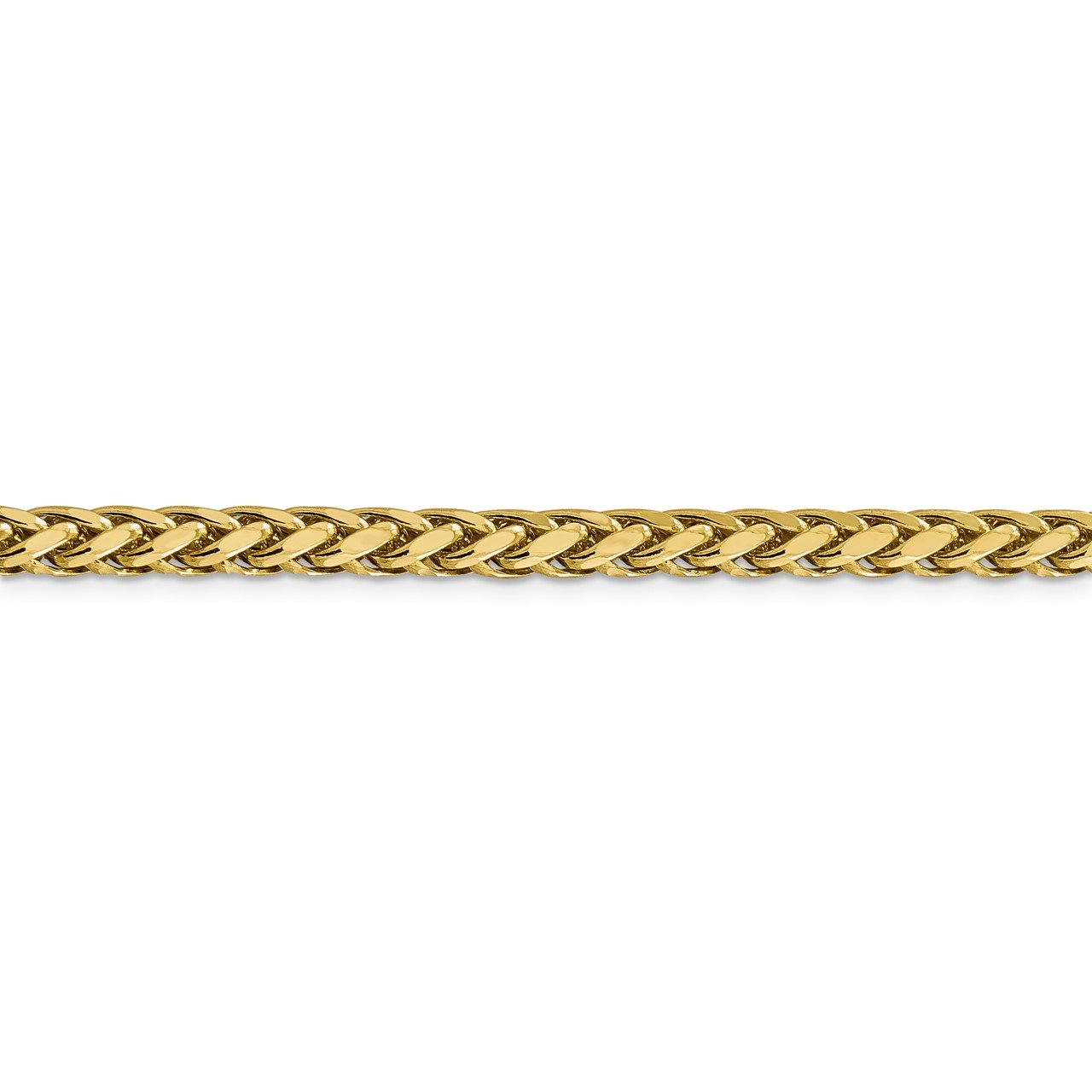 14k 5mm Semi-solid D/C Wheat Chain-2