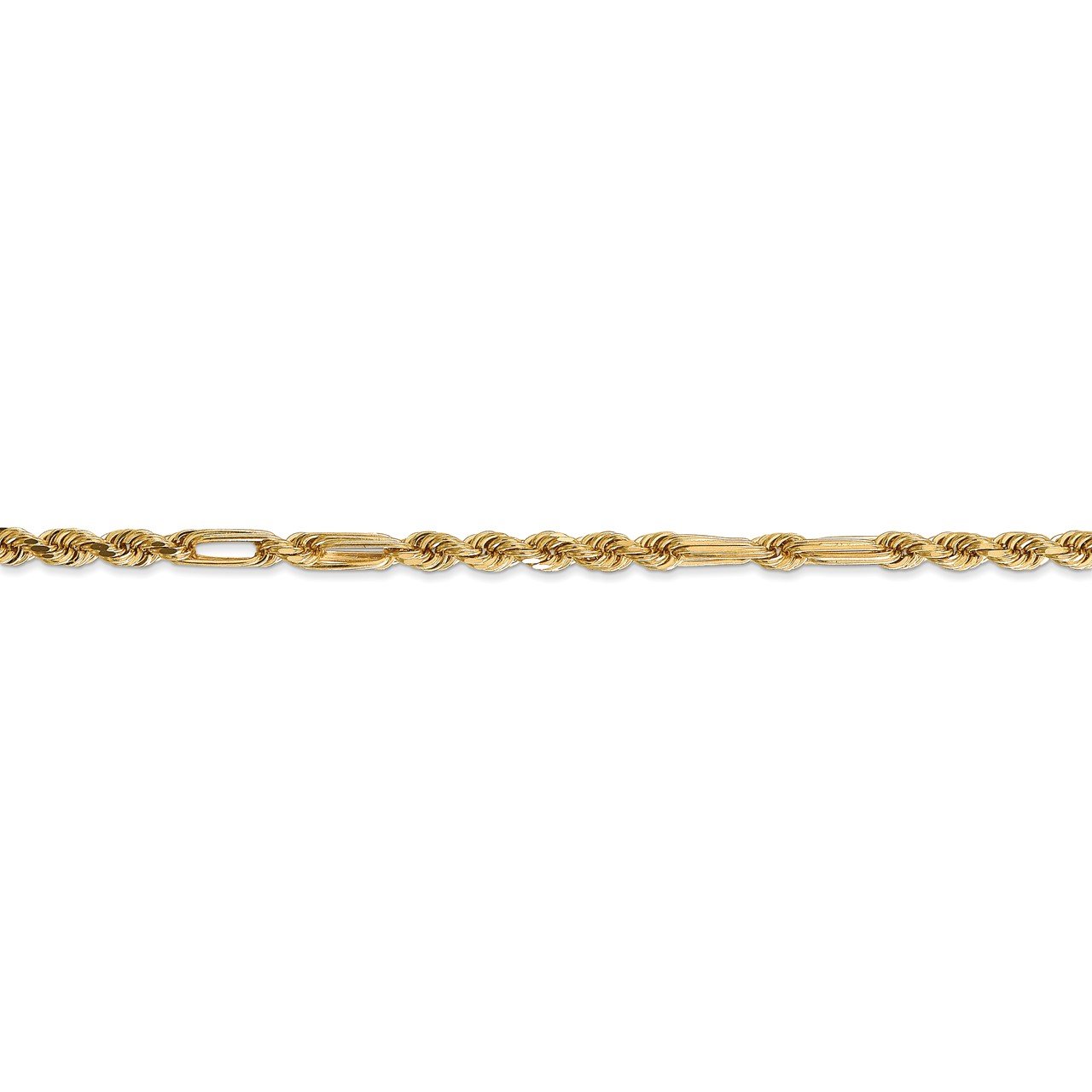 14k 3.0mm D/C Milano Rope Chain-2