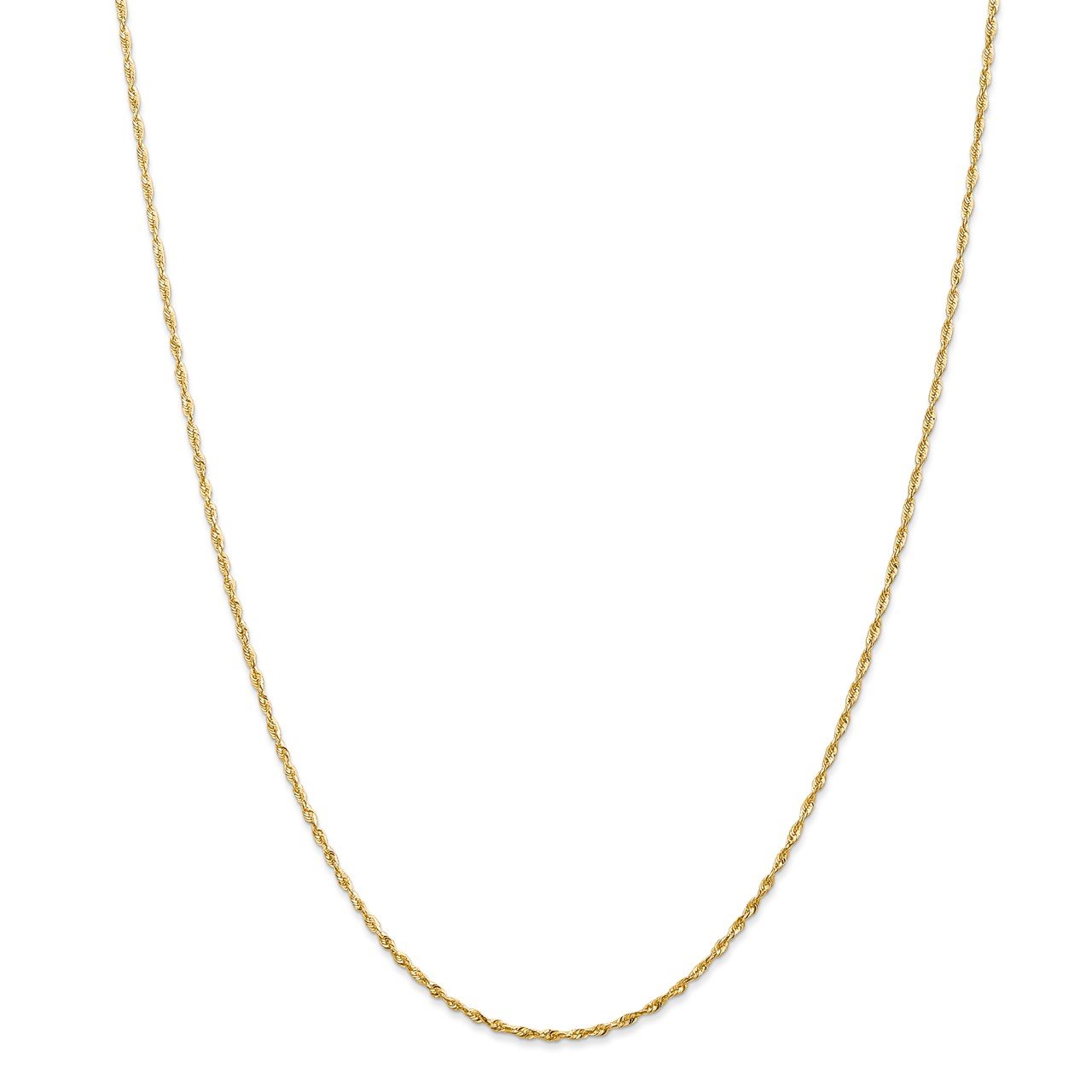 14k 1.5mm Extra-Light D/C Rope Chain