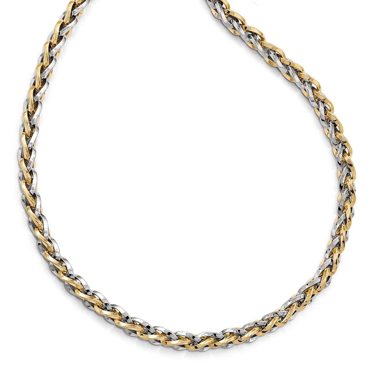 Leslie's 14K Two-tone Polished Fancy Link Necklace