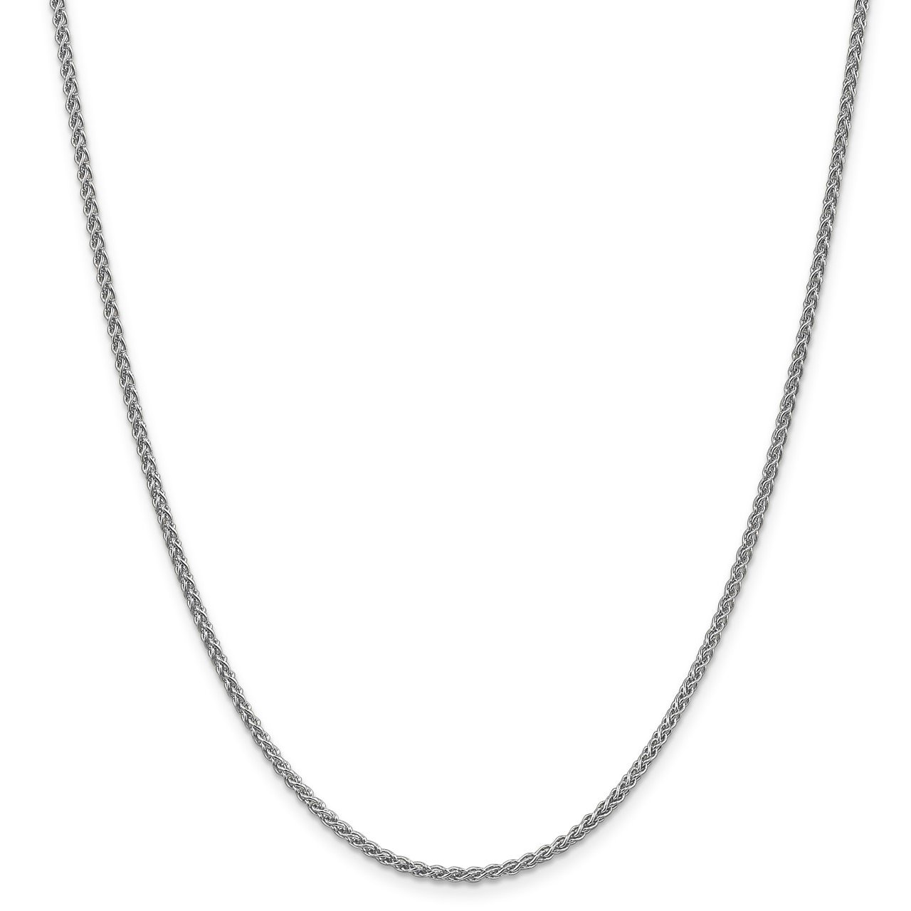 Leslie's 14K White Gold 2.1mm Spiga (Wheat) Chain
