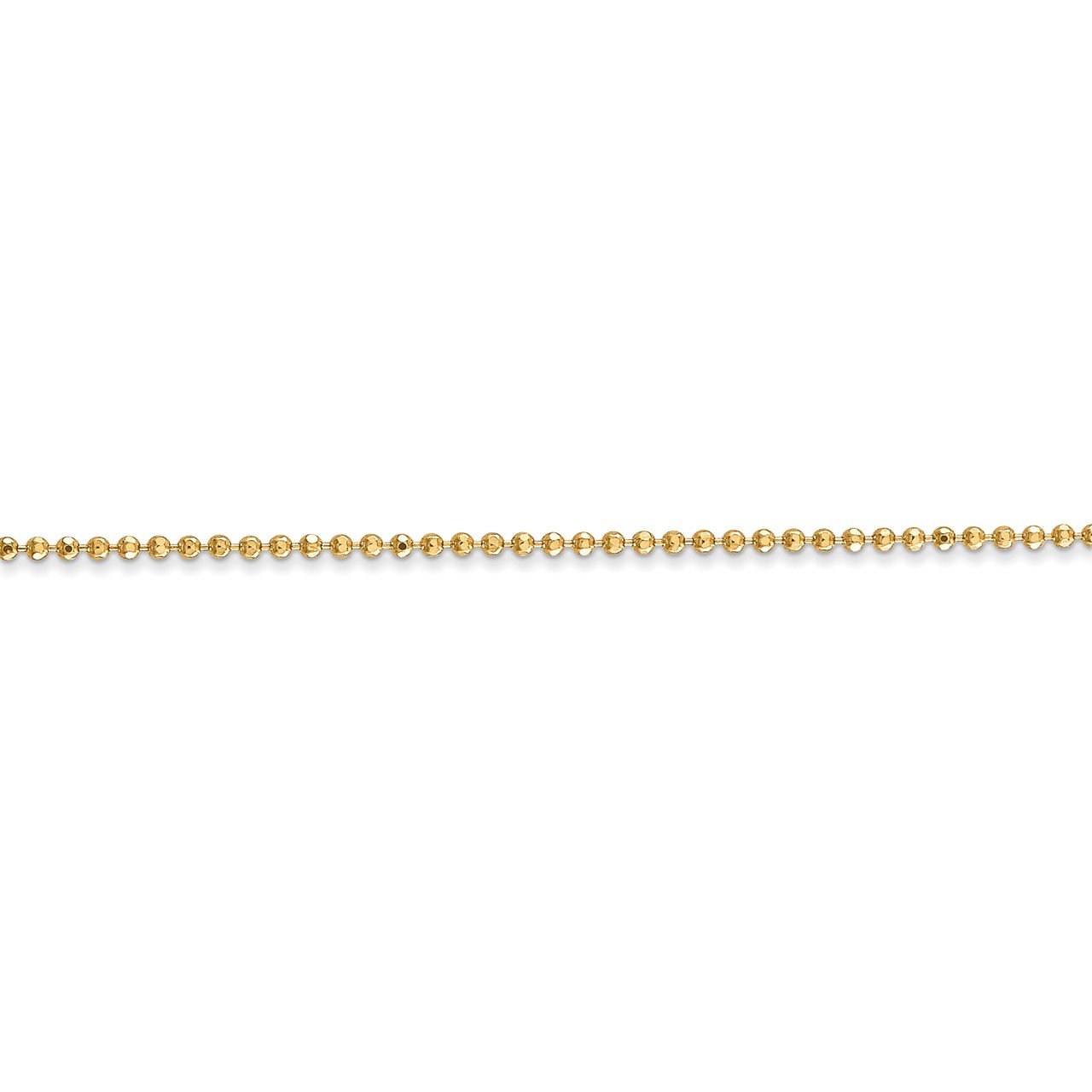 14k 1.2mm D/C Beaded Pendant Chain-2