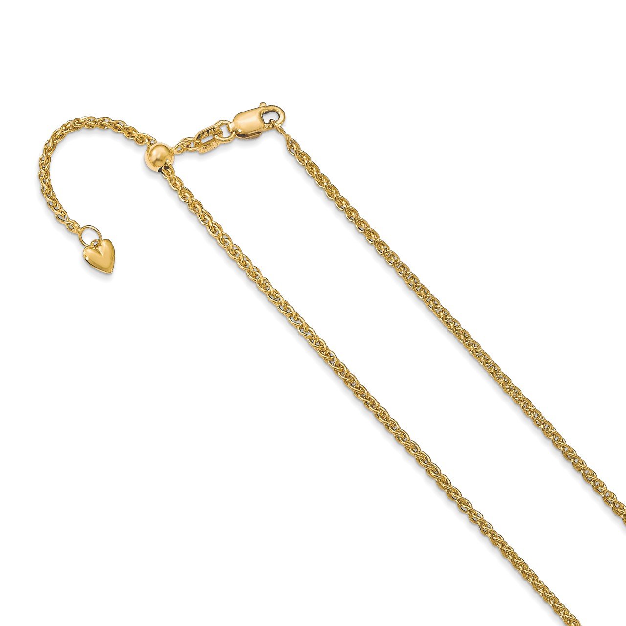 Leslie's 14K Adjustable 1.6mm Semi-solid Spiga Chain