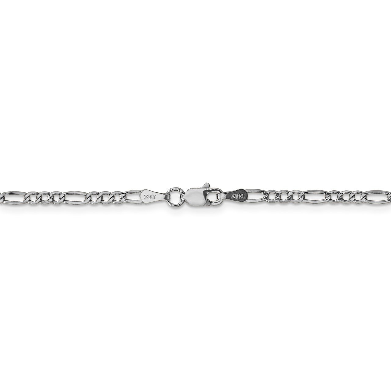 14k WG 2.5mm Semi-Solid Figaro Chain-3