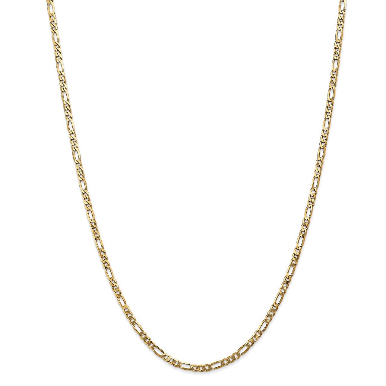14k 3mm Flat Figaro Chain