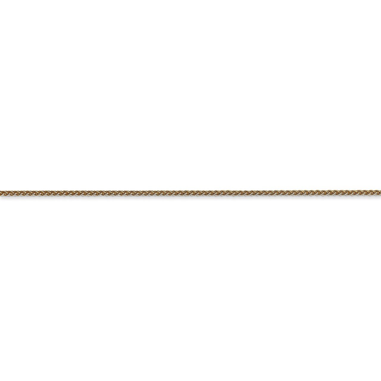 14k 1mm Spiga with Spring Ring Clasp Chain-2