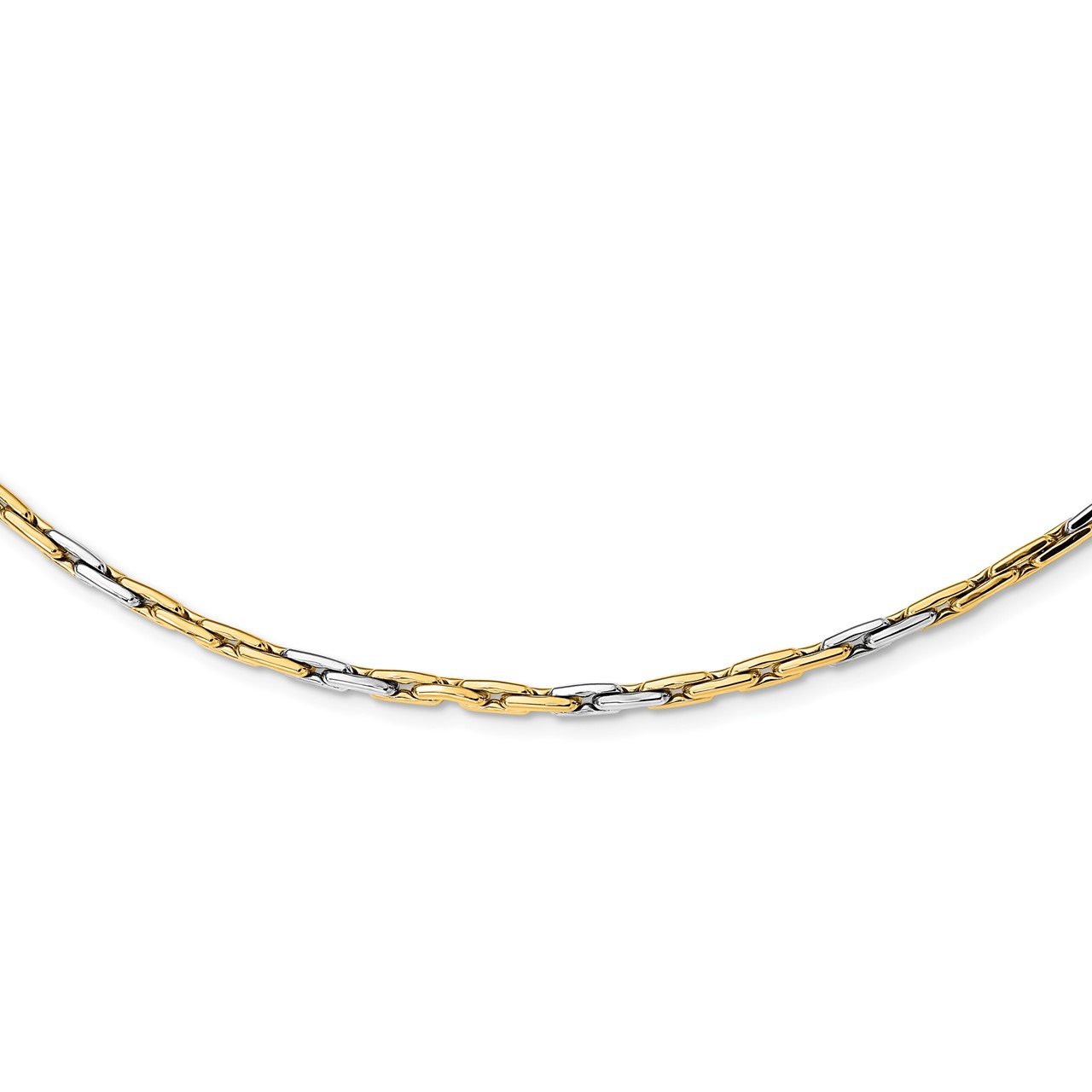 14K Two-Tone Polished Fancy Link Necklace