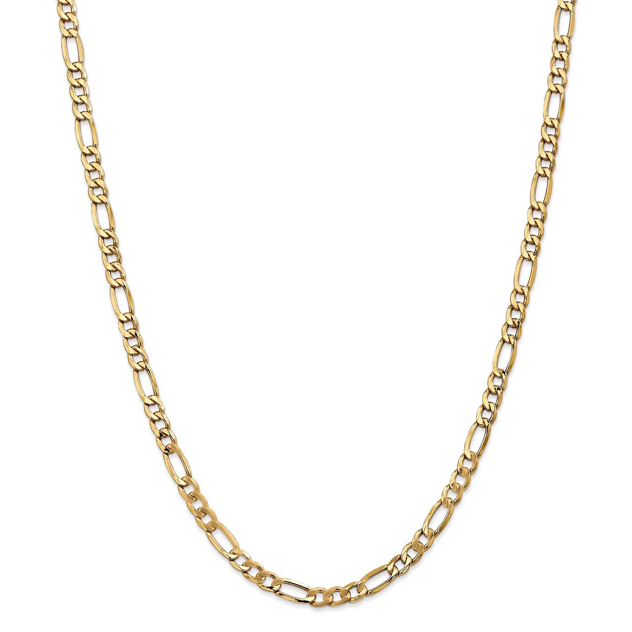 14k 5.75mm Semi-Solid Figaro Chain