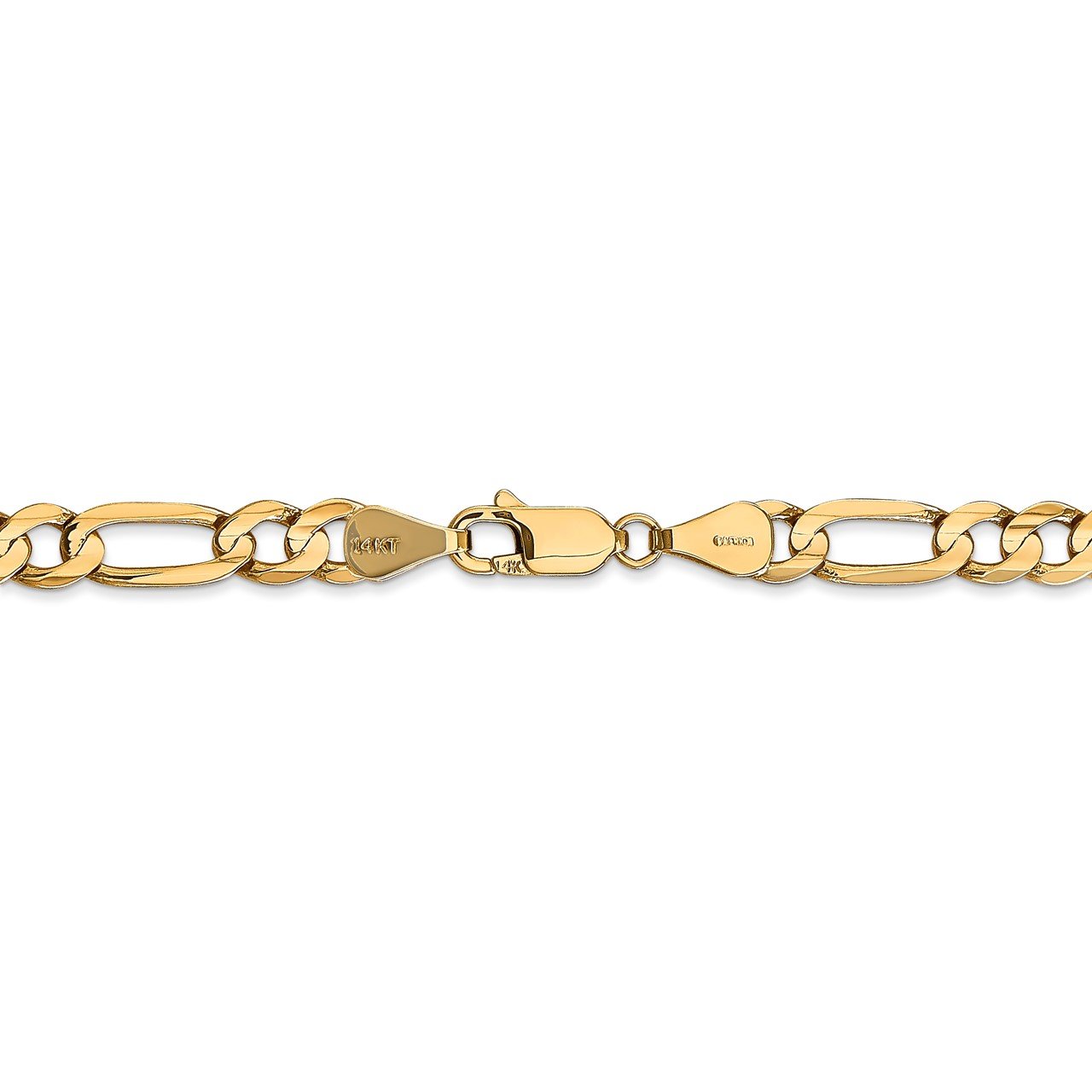 14k 5.5mm Concave Open Figaro Chain-3