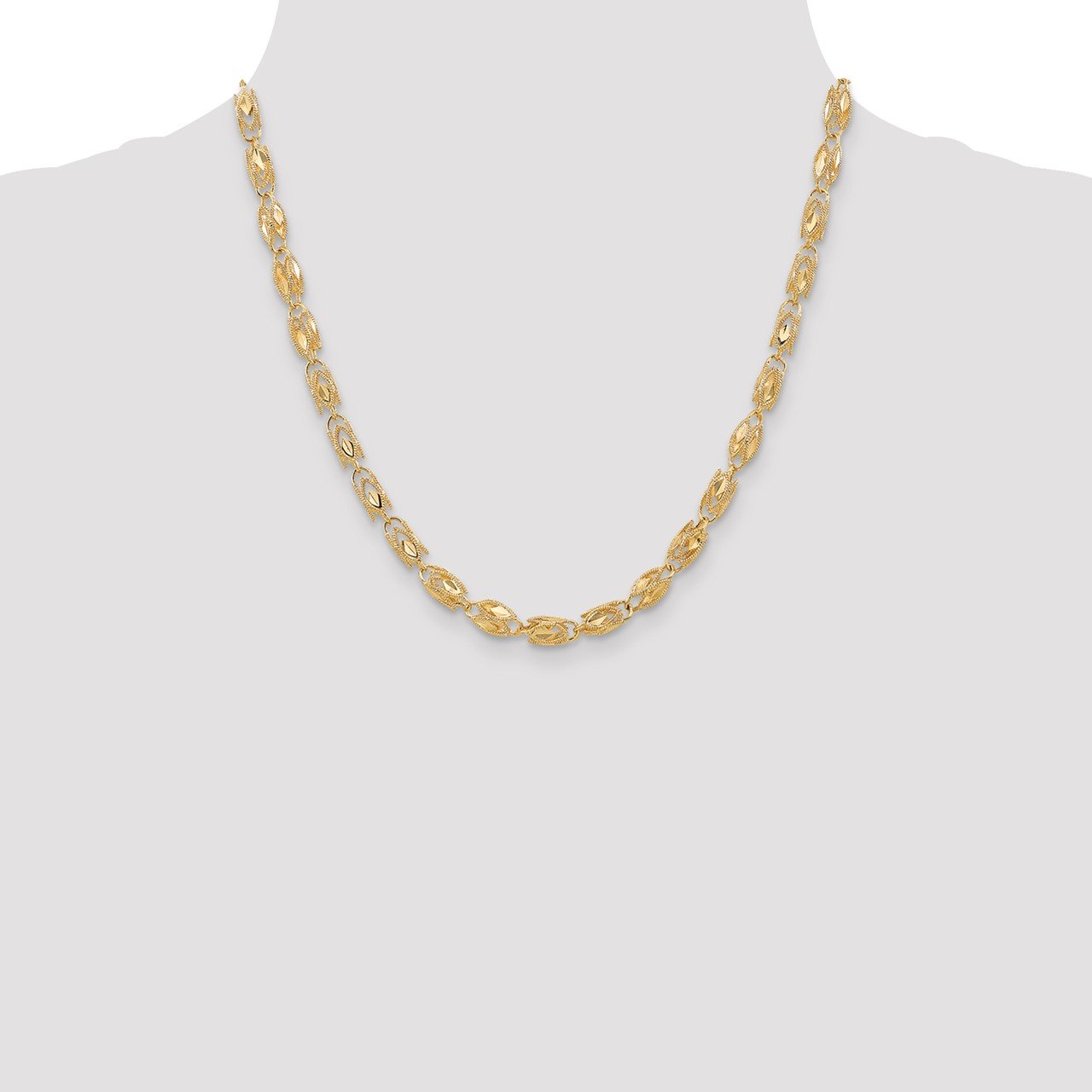 14k 4mm Marquise Rope Chain-1