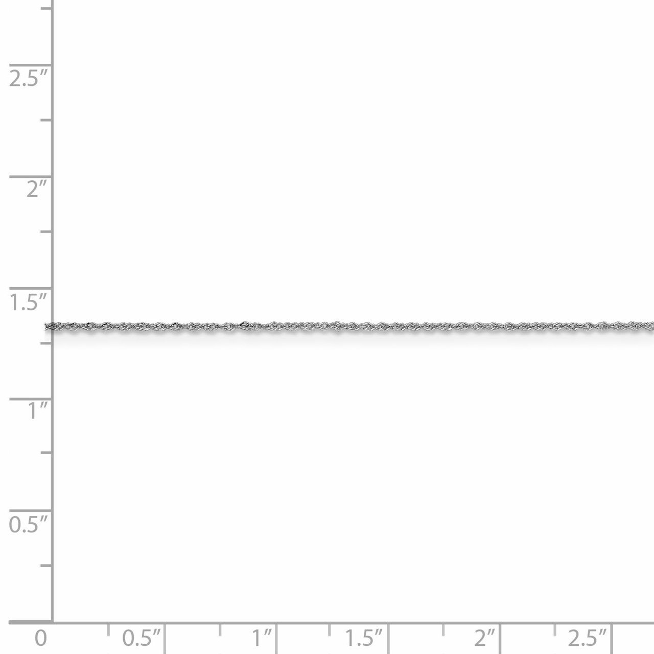 Leslie's 14K White Gold .8mm Sparkle Singapore Chain-4