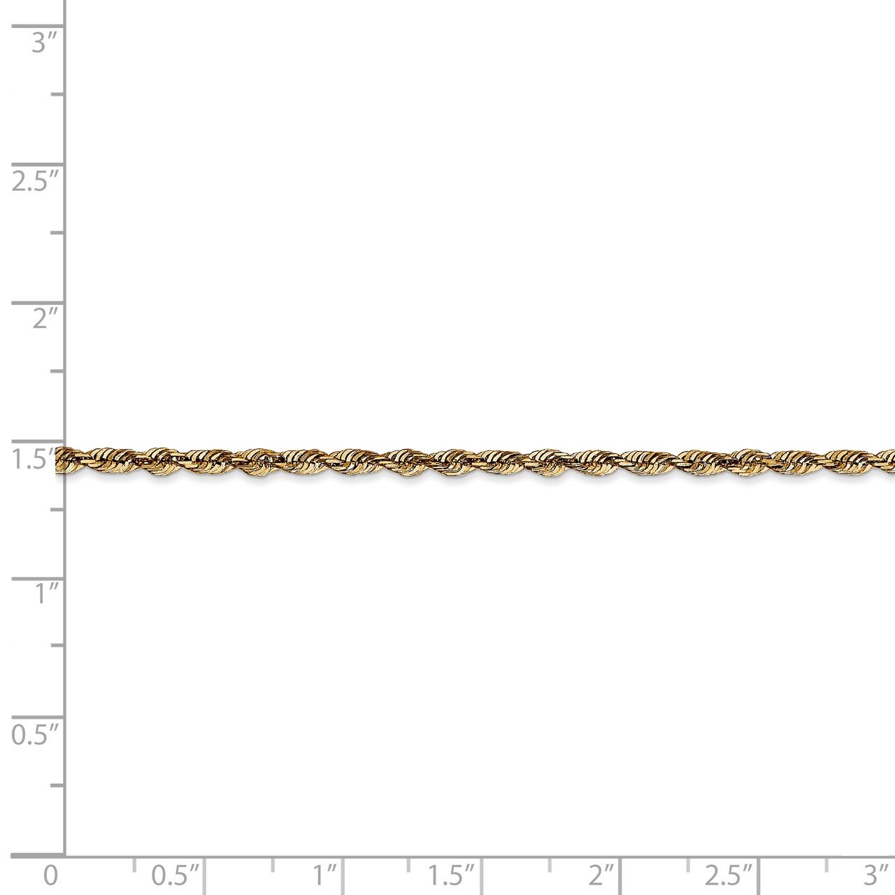 14k 2.5mm Extra-Light D/C Rope Chain-4