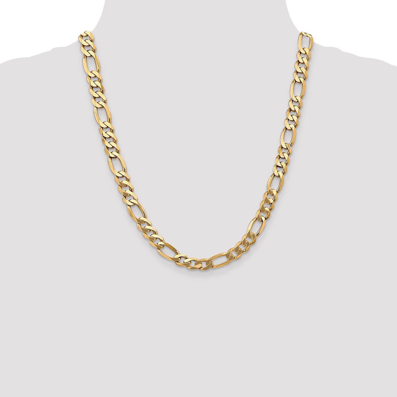 14k 8.75mm Flat Figaro Chain-1