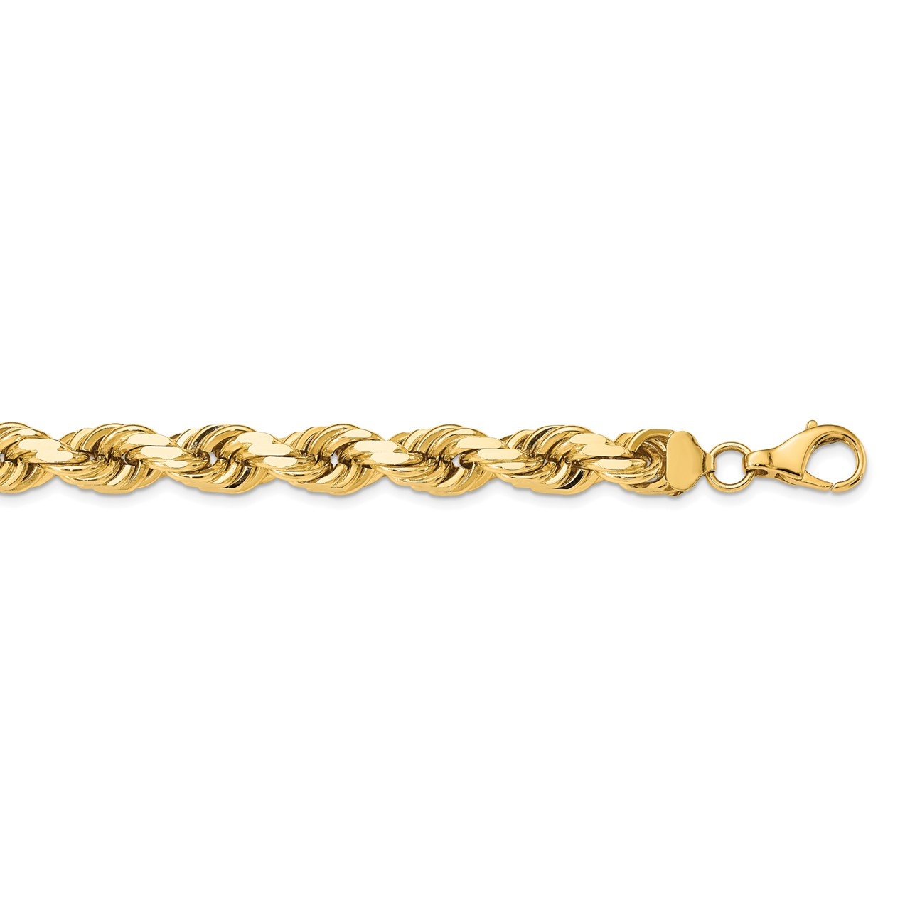 14K 12mm D/C Rope with Fancy Lobster Clasp Chain | The Gold Store