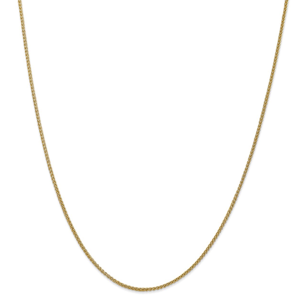 14k 1.55mm Semi-Solid Wheat Chain Anklet