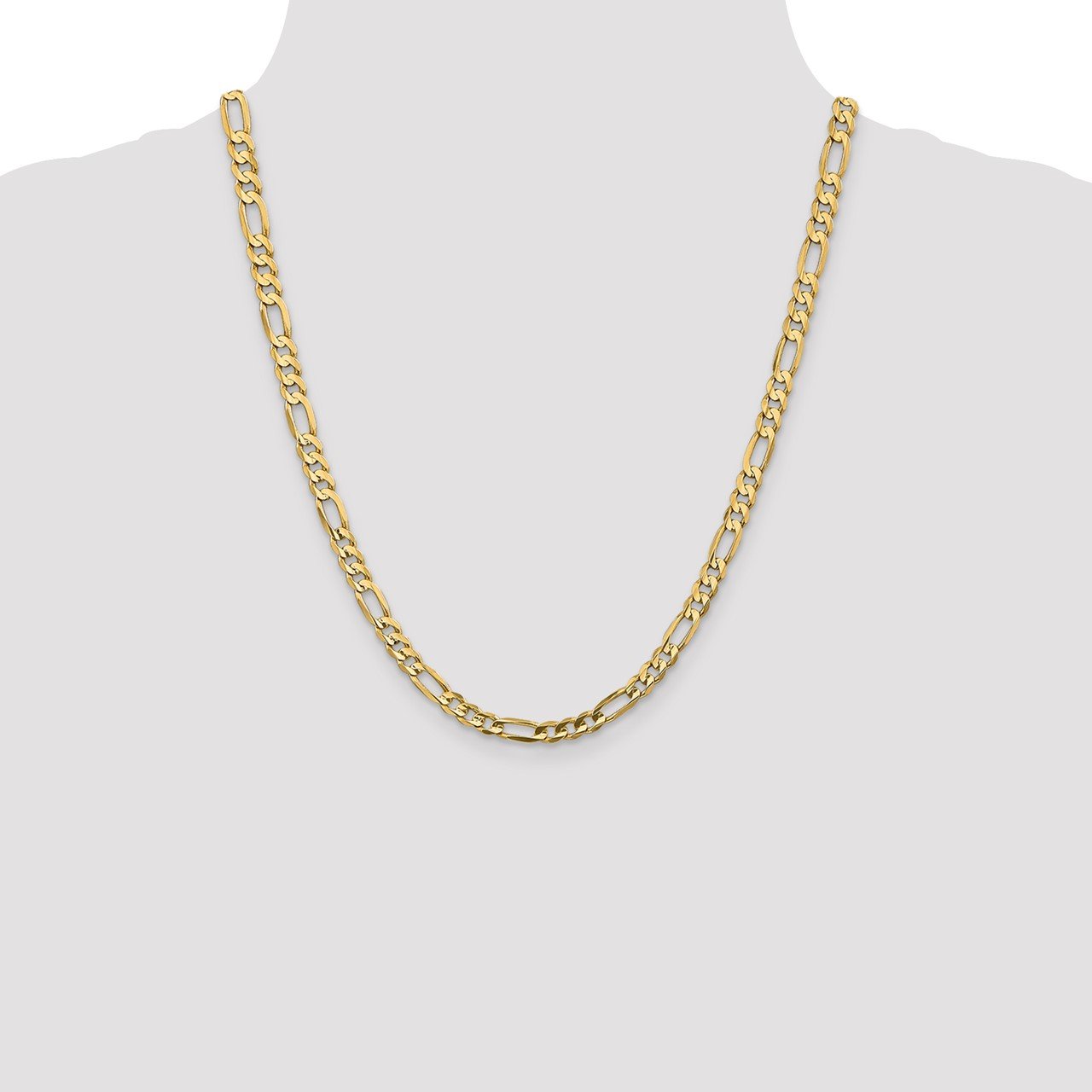 14k 5.5mm Concave Open Figaro Chain-1