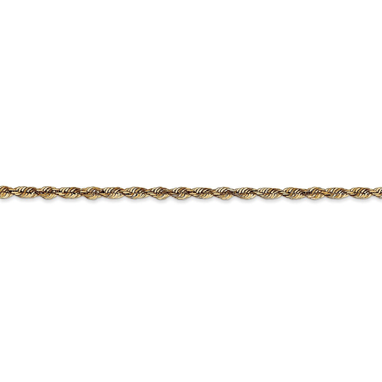 14k 2.5mm Extra-Light D/C Rope Chain-2